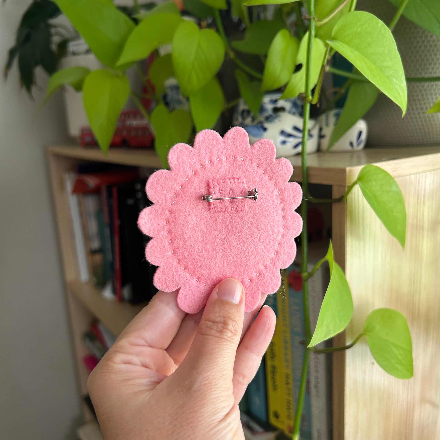 Birthday party badge, felt, embroidery, keepsake, heirloom