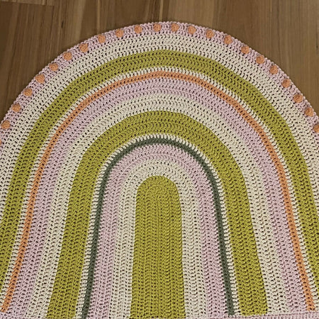 Crochet Rainbow Baby Blanket (Organic Cotton)
