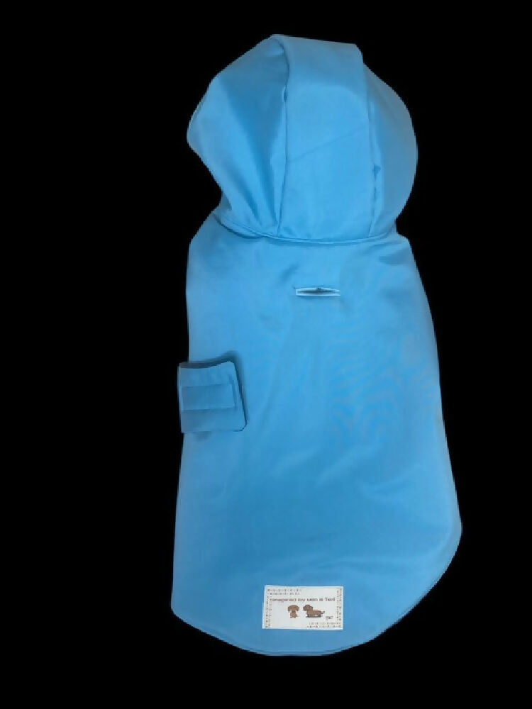 Blue doxie raincoat 1