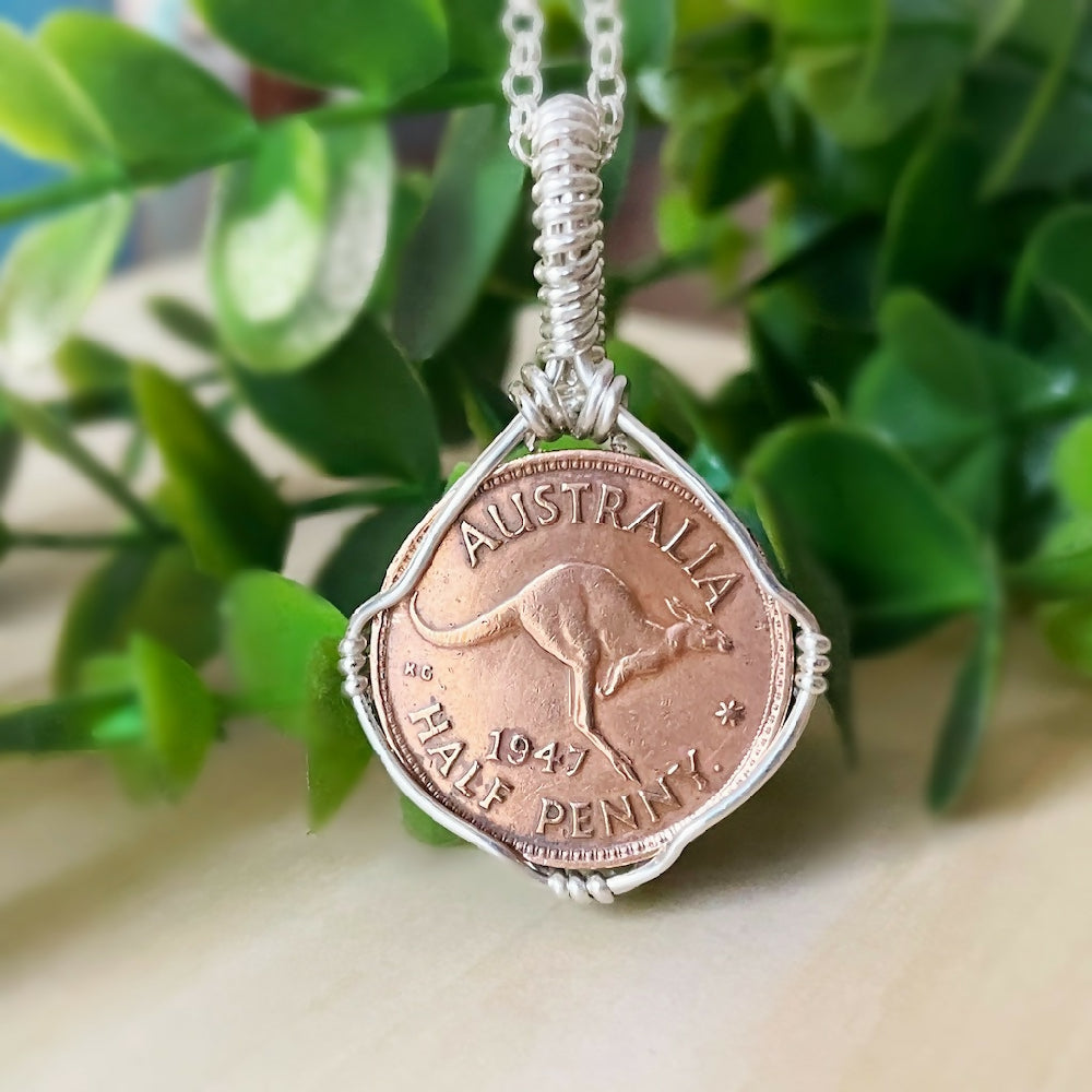 Australian Half Penny Pendant - Choose Your Year