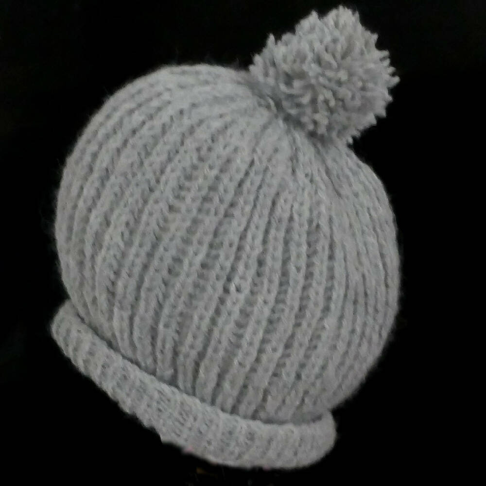 Fisherman's rib hand knit adult beanies. Free shipping.