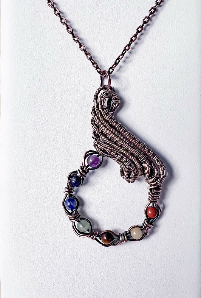 Exquisite Chakra Pendant with 7 Chakra Points Crystals