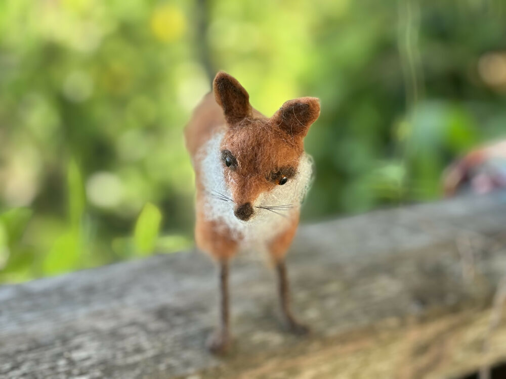 Art doll animal needle felt fox