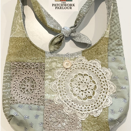 Patchwork and Crochet Slouch Shoulder Bag