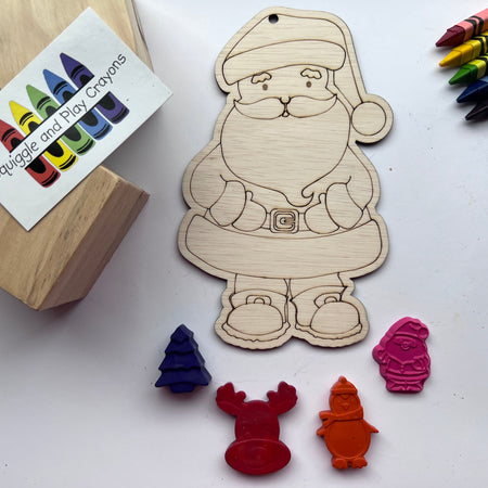 Christmas Crayon Colouring in Pack: Santa
