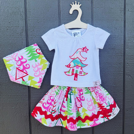 Handmade Christmas Outfit Baby Girl Size 000