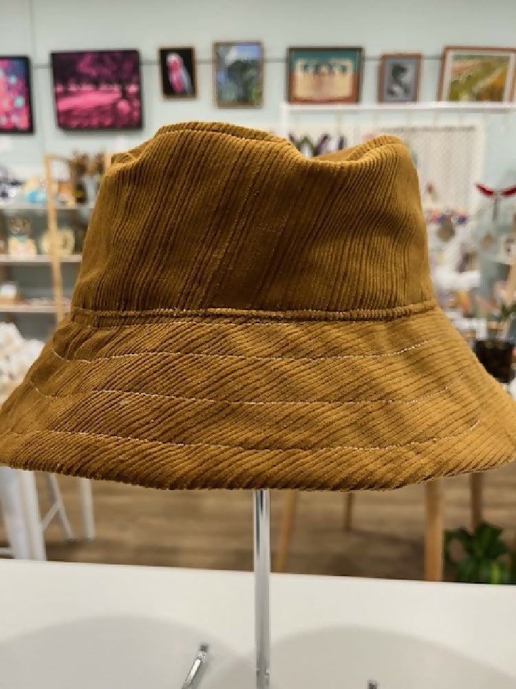 gorgeous curry corduroy, scrappy patch hat - medium- violetclothing