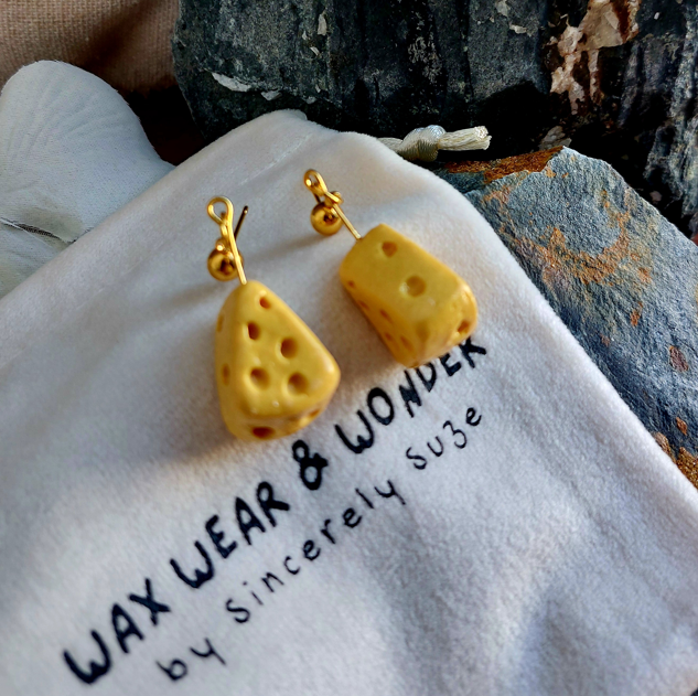 Cheese Earrings | Food Inspired Statement Earrings