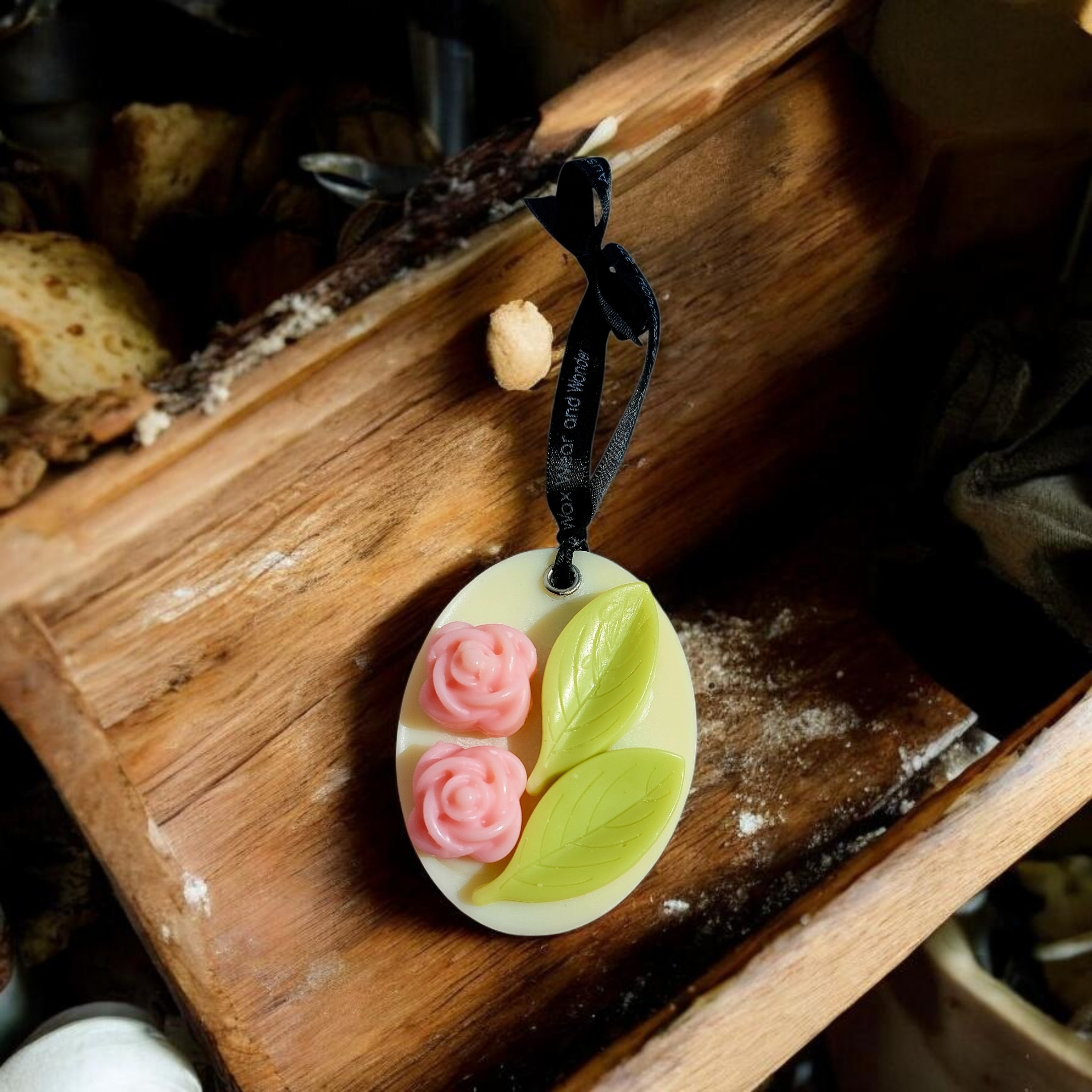 Scented Soy Wax Sachet | Handmade Wardrobe & Drawer Fragrance | Oval - Cherry Blossom