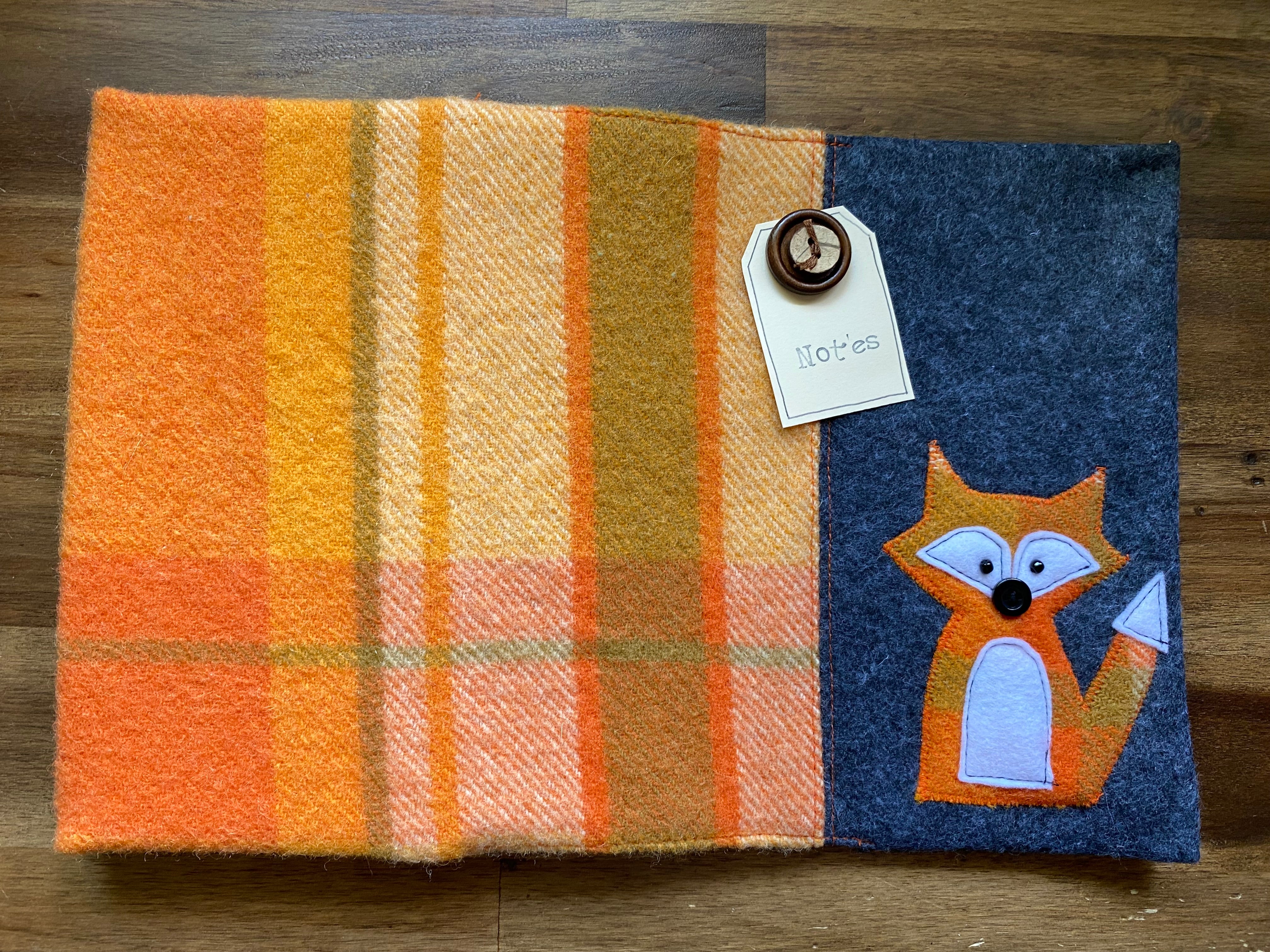 A5 Upcycled Notebook Fox