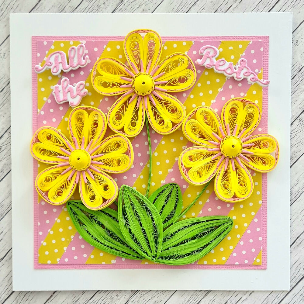 Quilled Greeting Card - All the best