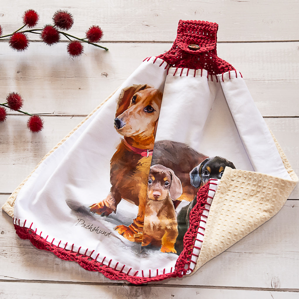 Pet Lovers Hanging Tea Towel / Hand Towels - Double