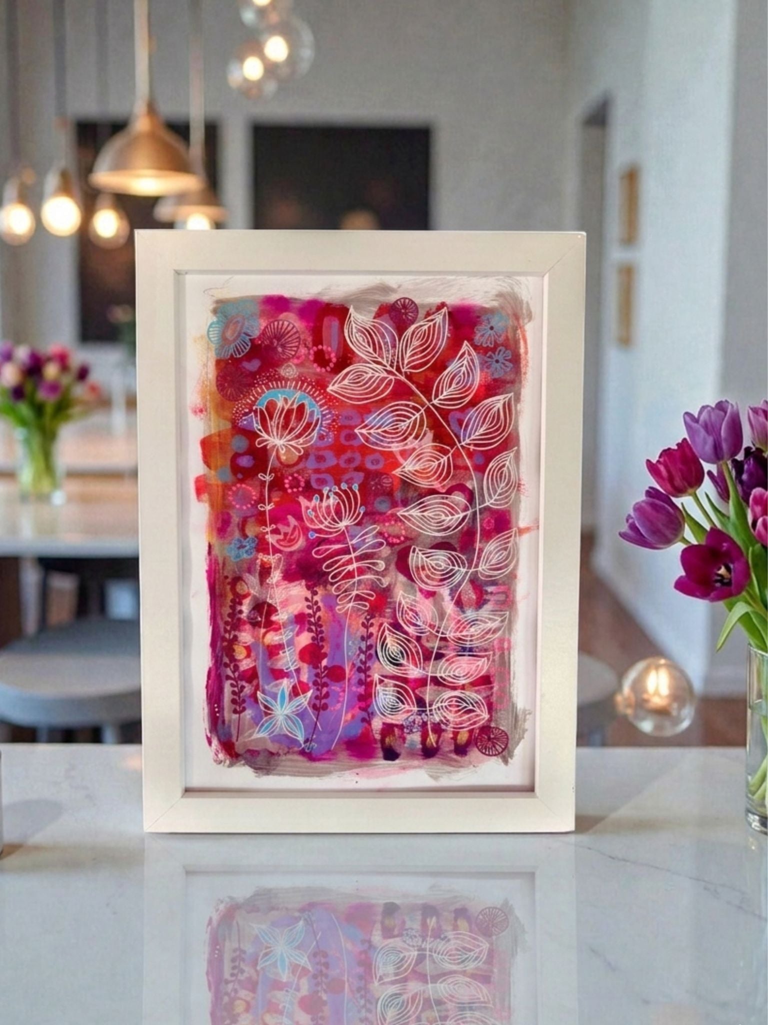 Original Hand Painted Art: The Dawn Blooming