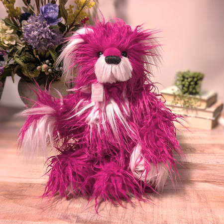 Collectable Artist Teddy Bear,Bright Pink Teddy Bear