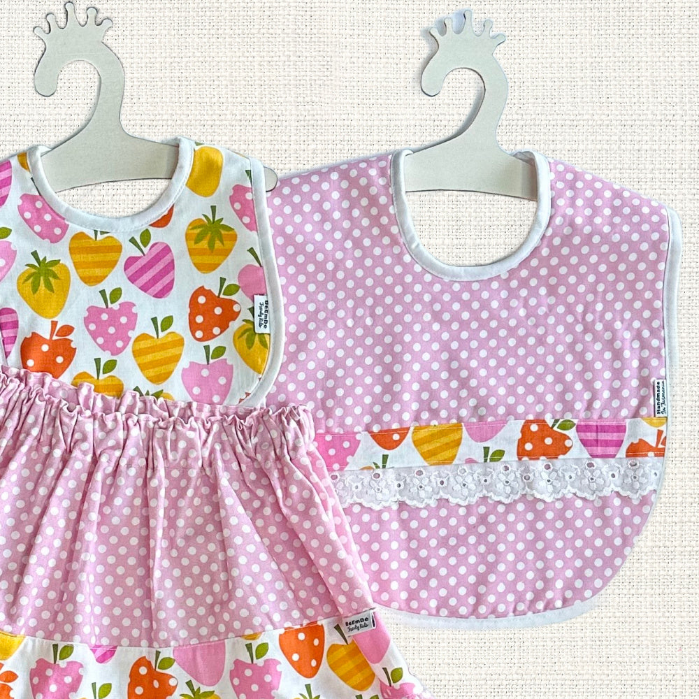Baby Girl Strawberry Skirt and Two Bibs Set – Size 1