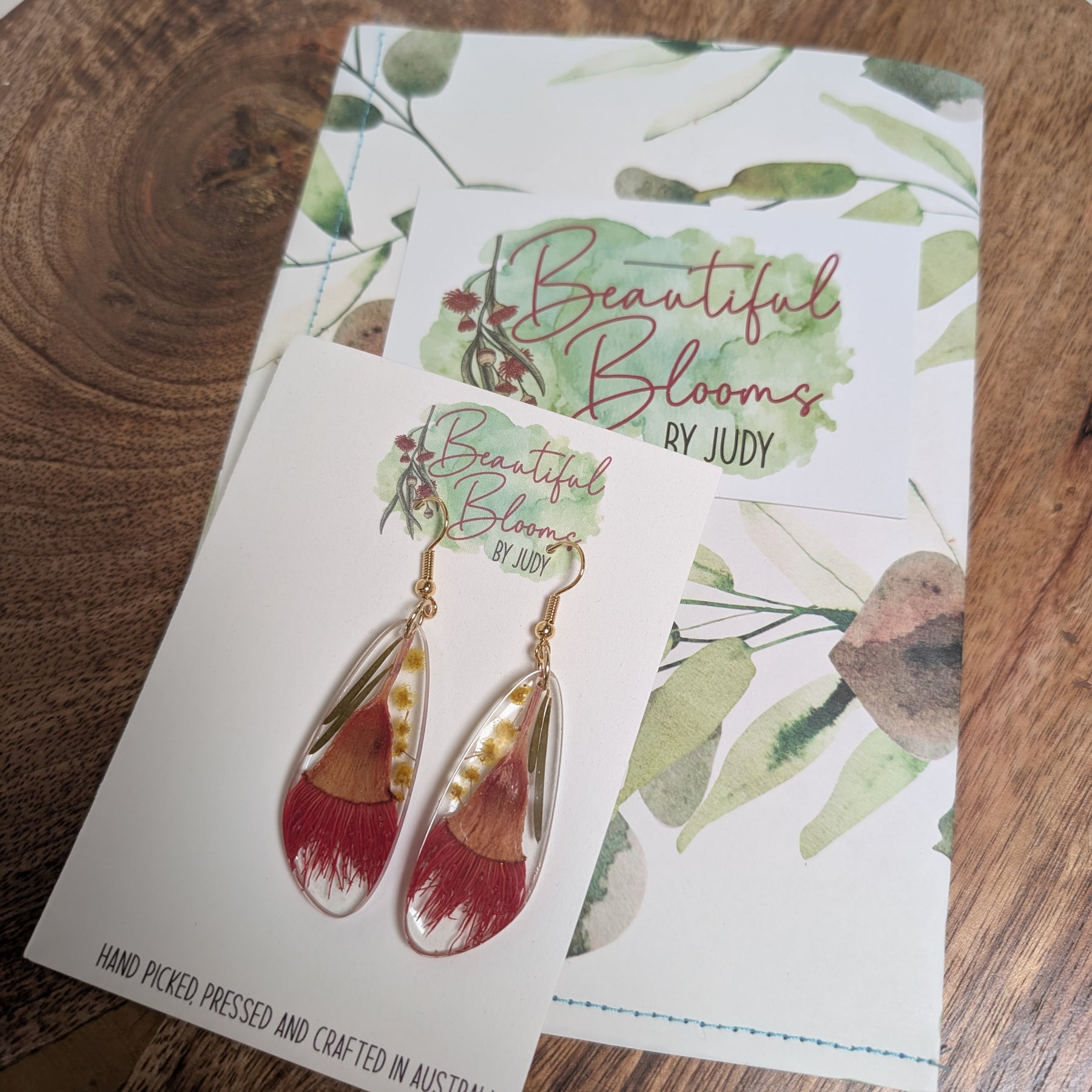 Flowering gum and wattle dangles