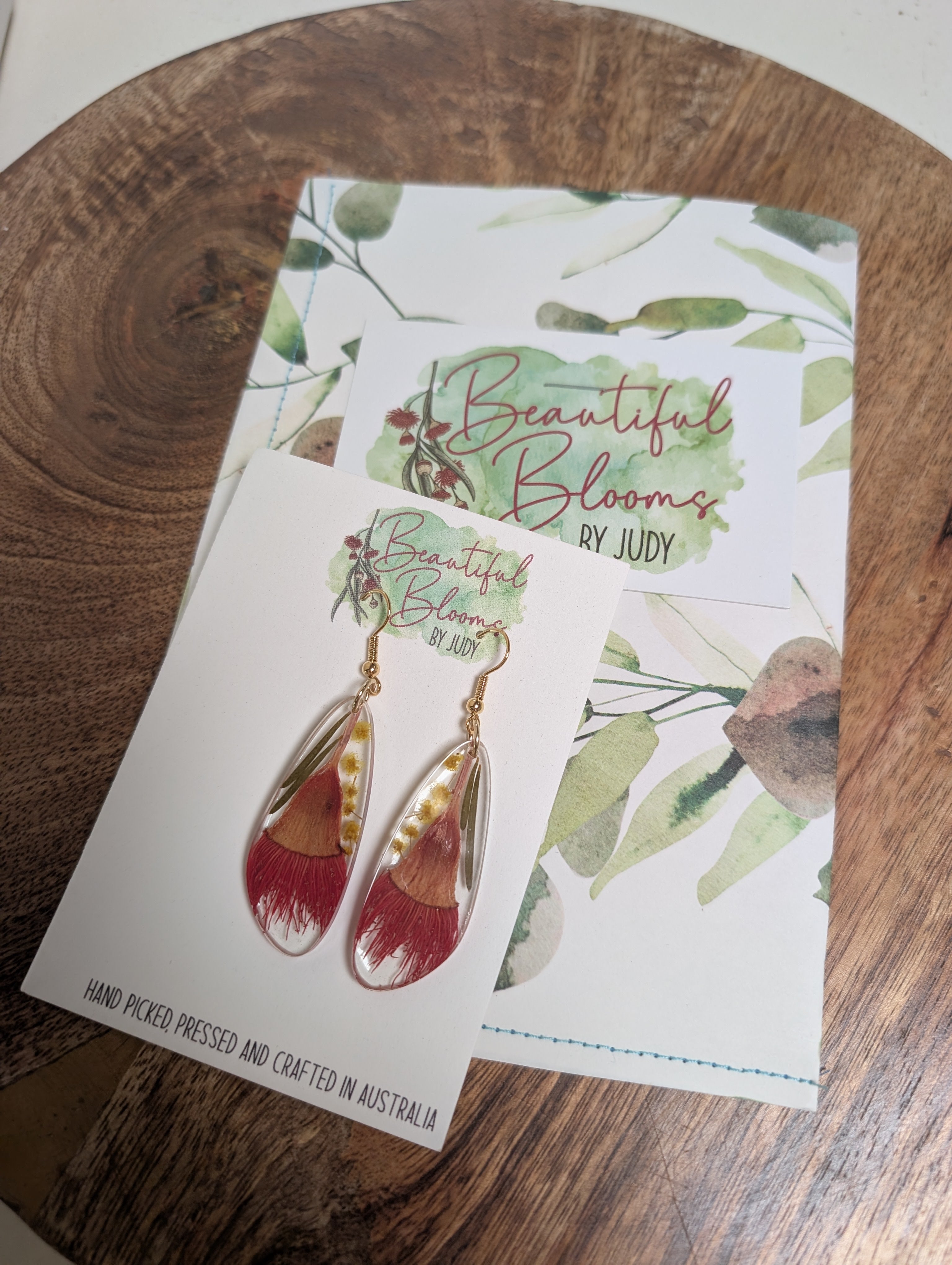 Flowering gum and wattle dangles