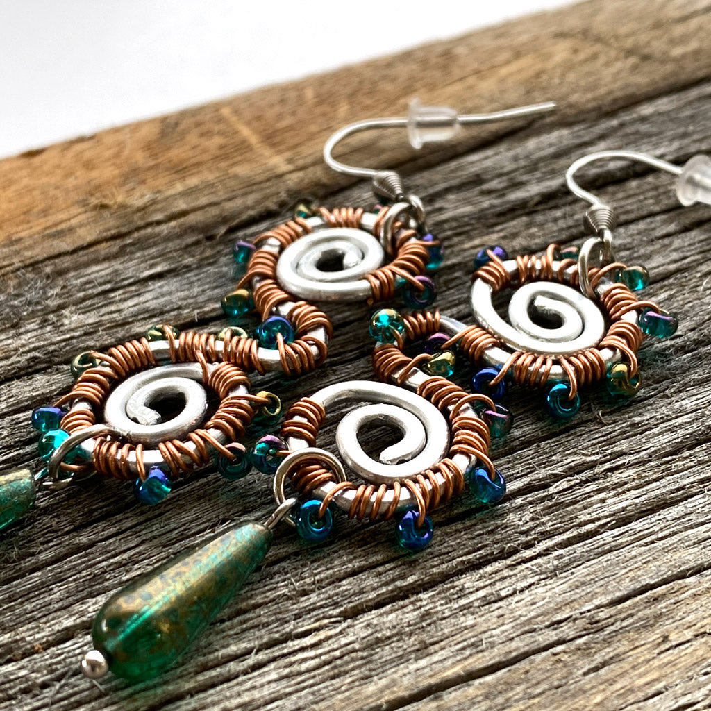 Wire Spiral earrings