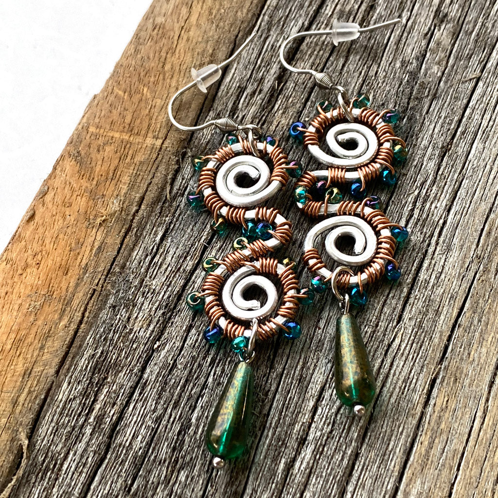 Wire Spiral earrings