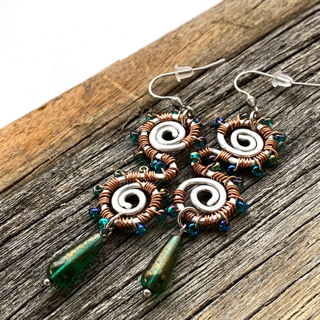 Wire Spiral earrings