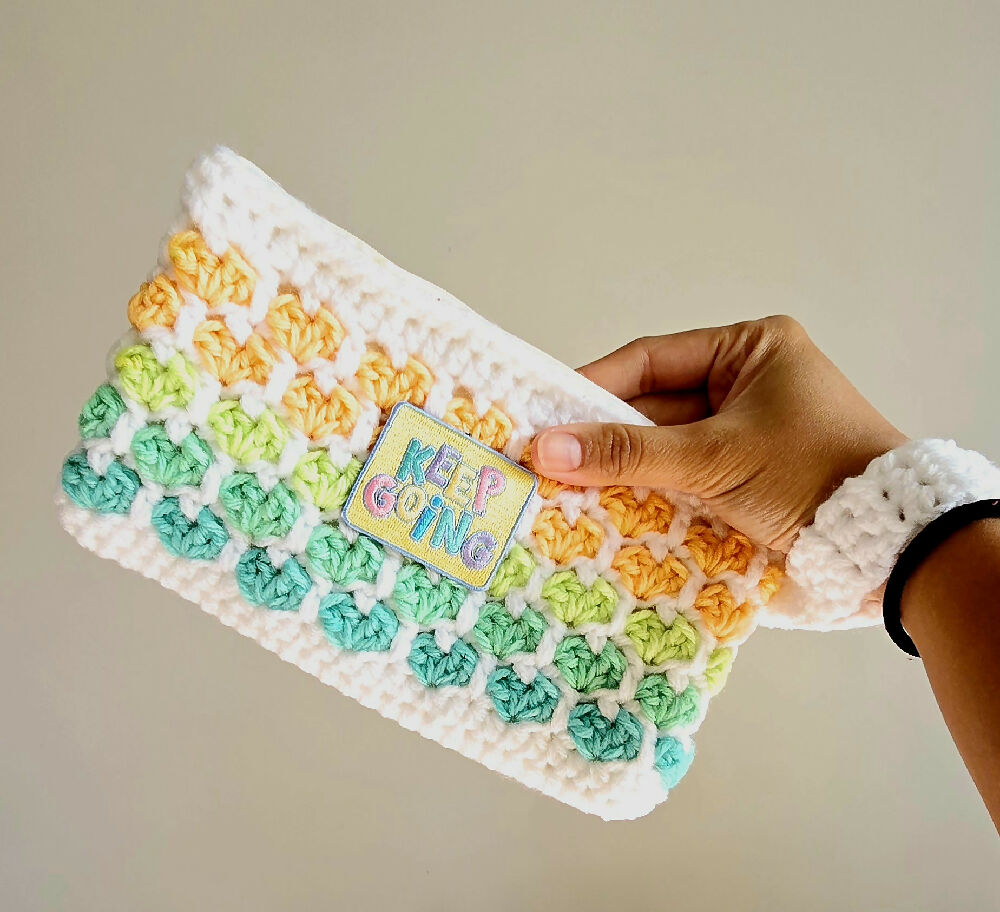 Oh My Heart Crochet Zip Pouch