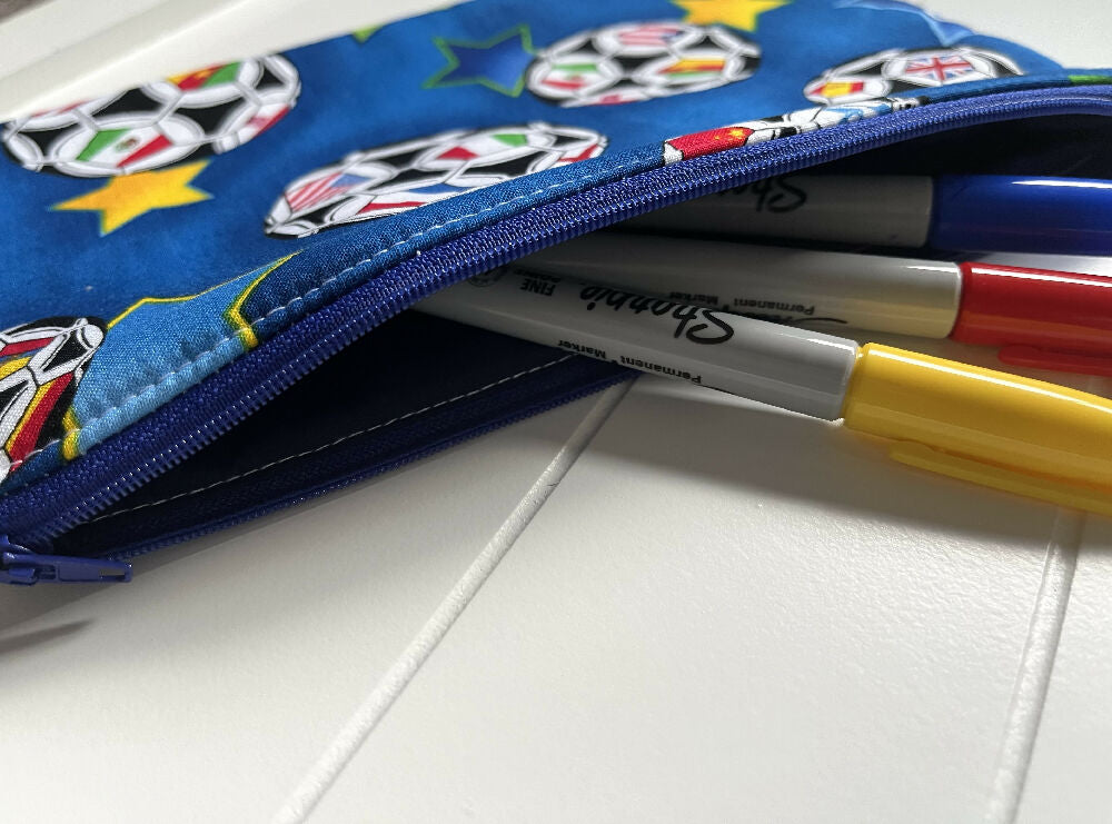 Soccer around the world pencil case