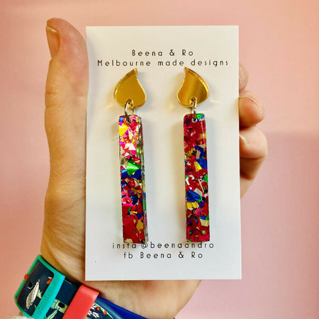 Birthday celebration earrings