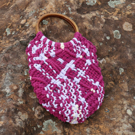Purple Macrame handbag