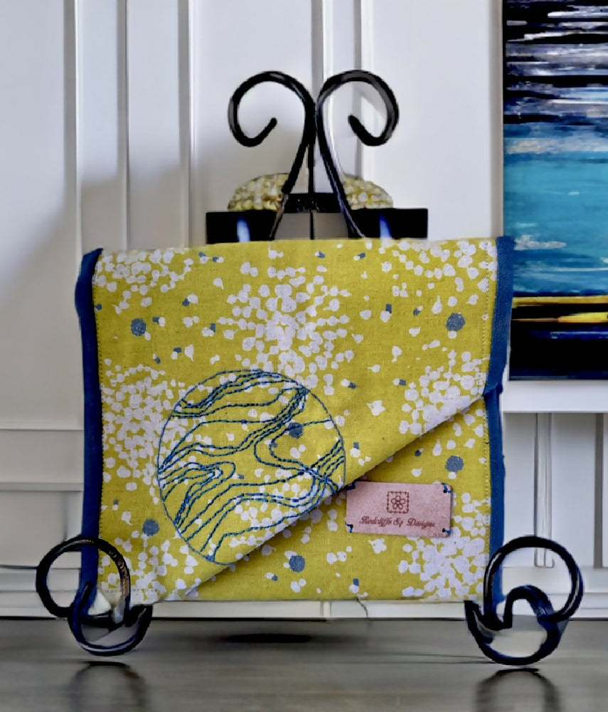 Hand Embroidered Padded Fabric Multi-purpose Bag/pouch