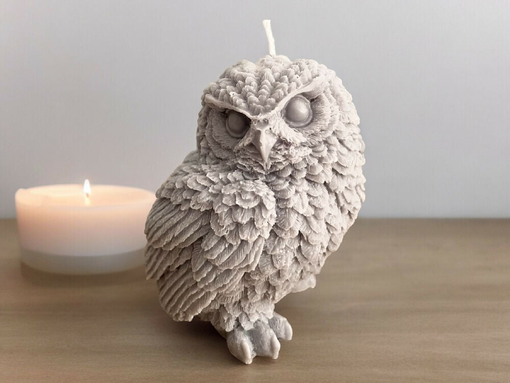 Owl Pillar Candle