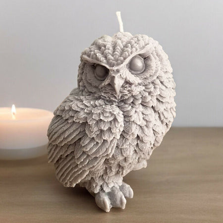 Owl Pillar Candle