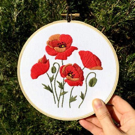 Poppies Modern Embroidery Kit