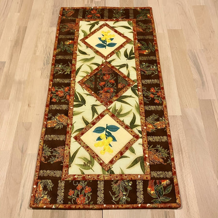 handmade Australian native quilted - wattle