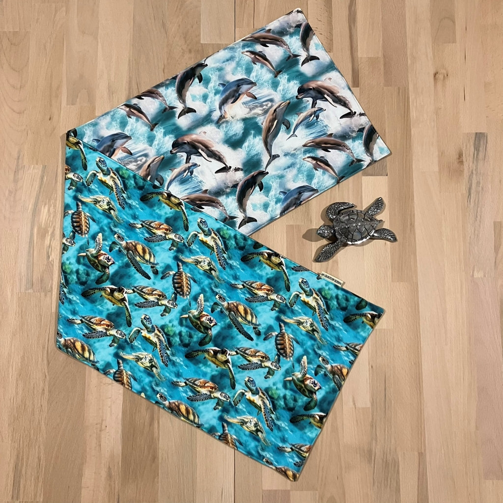 handmade Australian native reversible - dolphin & turtle