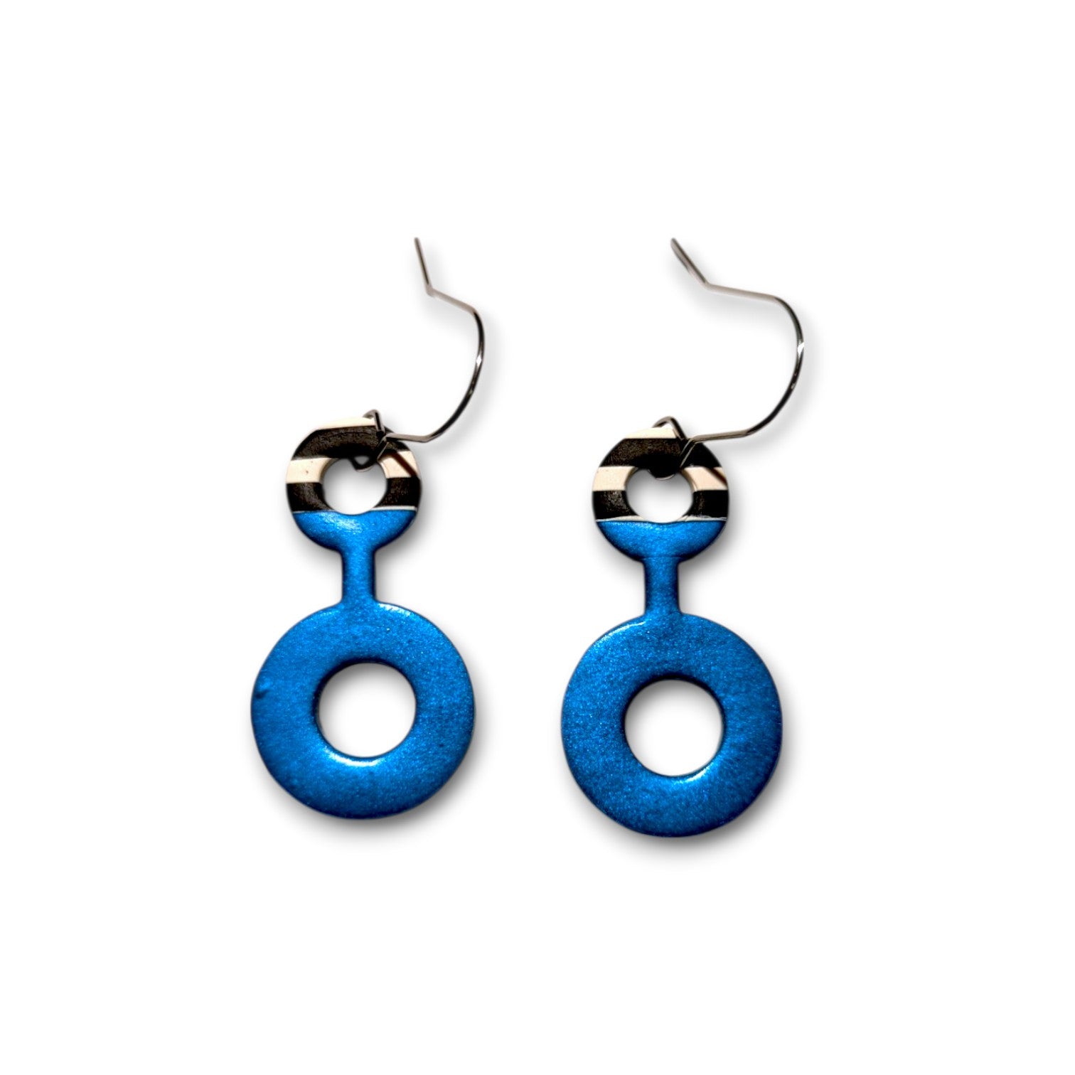 Teal Orbitals earrings: for the mod-minded earring lover