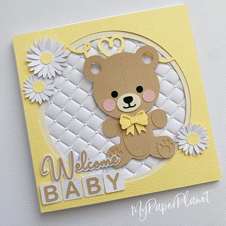 Teddy Bear New Baby Card, welcome baby.