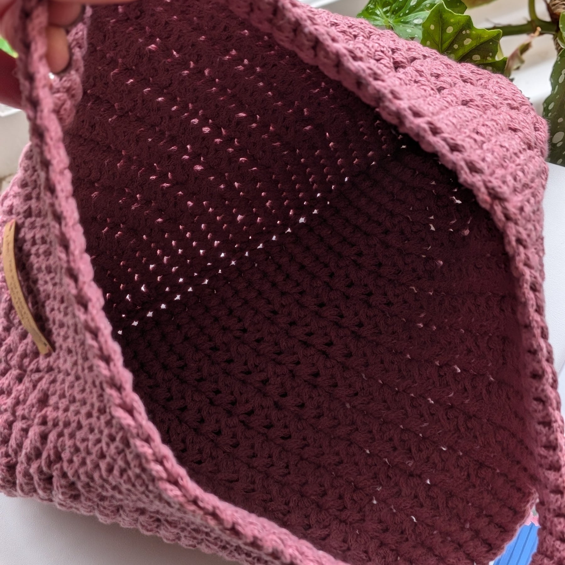 The Yarra Bag, Handmade Crochet Everyday Handbag in Dusty Pink