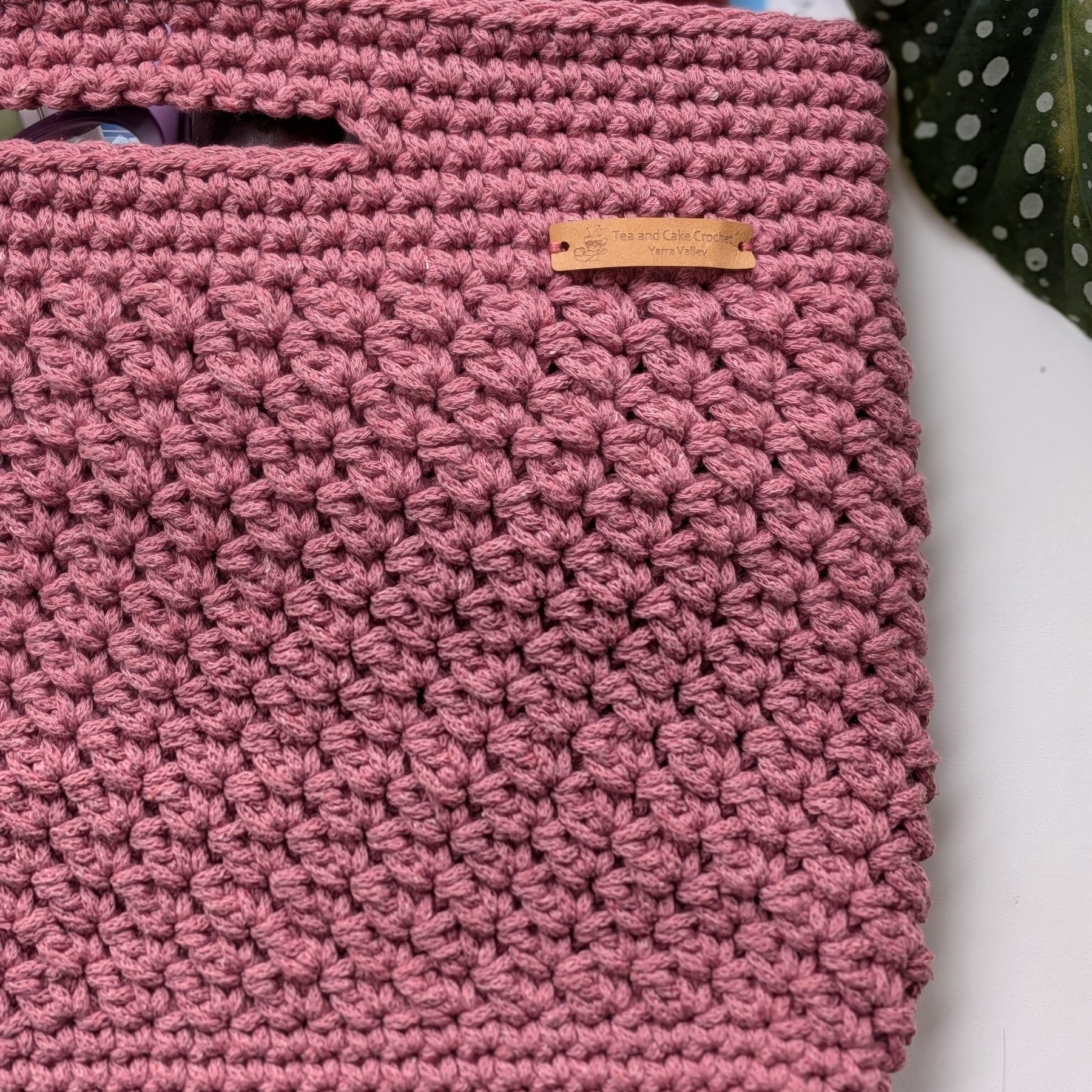 The Yarra Bag, Handmade Crochet Everyday Handbag in Dusty Pink