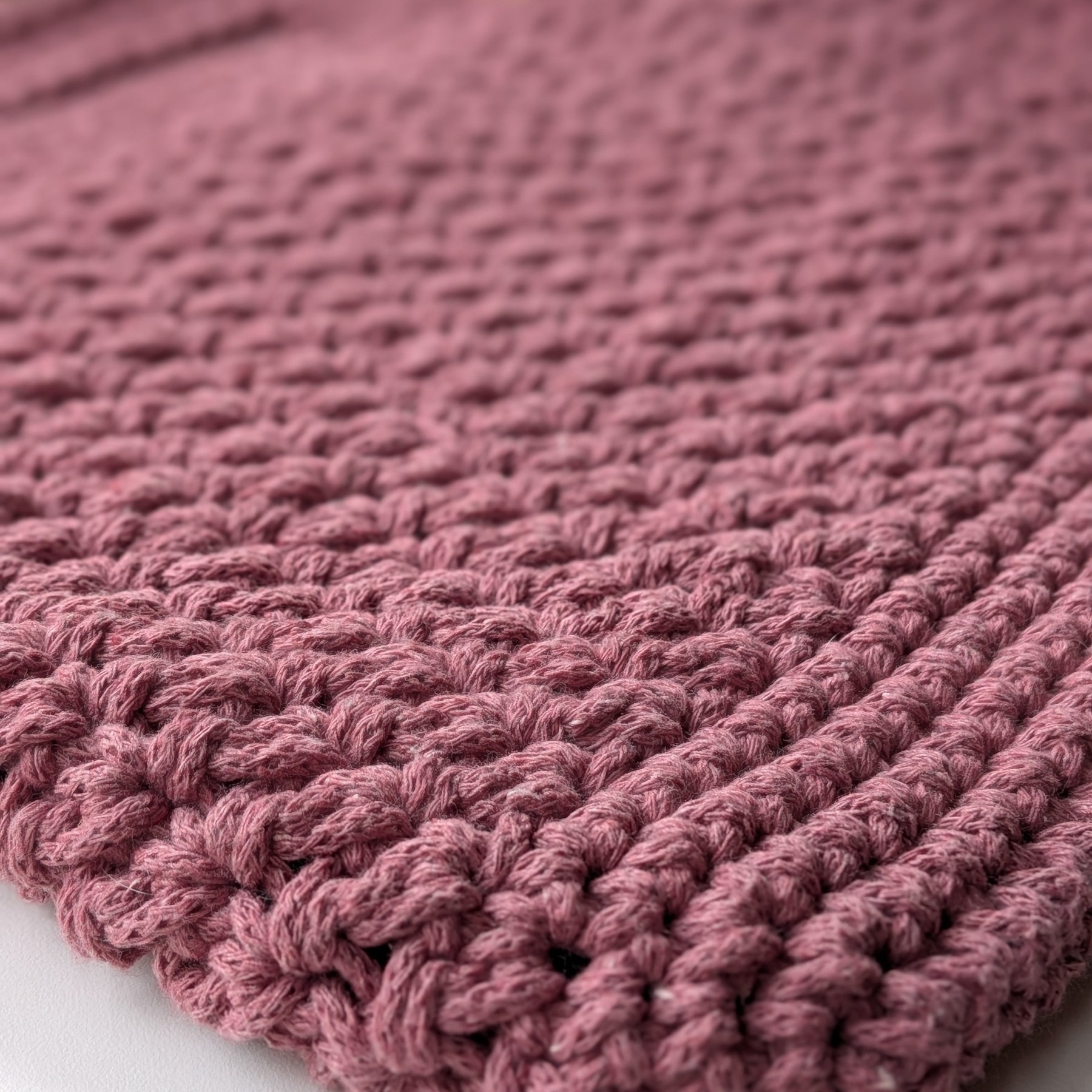 The Yarra Bag, Handmade Crochet Everyday Handbag in Dusty Pink