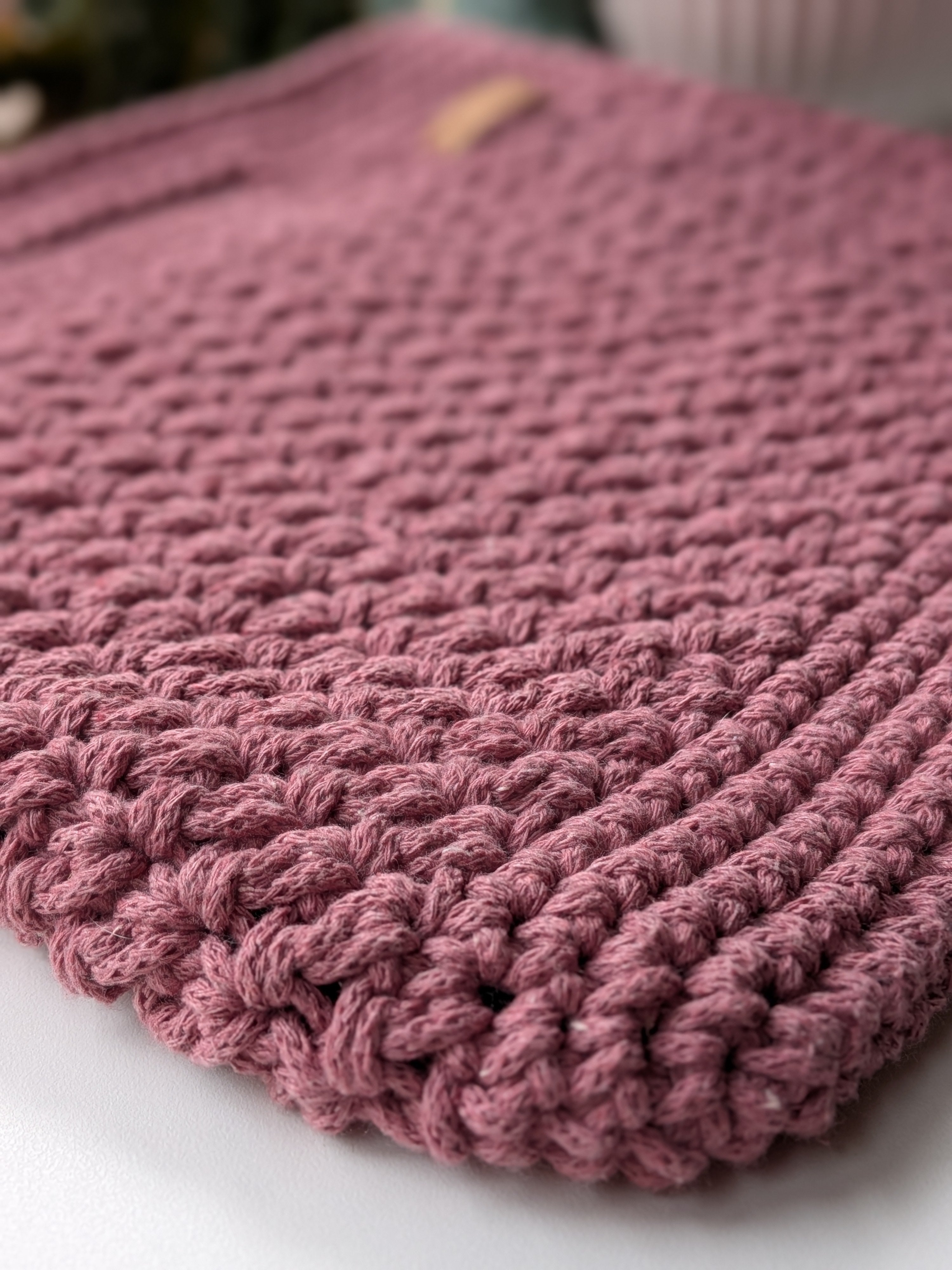 The Yarra Bag, Handmade Crochet Everyday Handbag in Dusty Pink