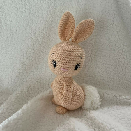 Handmade Small Peach Bunny | Easter Gift Chocolate Free