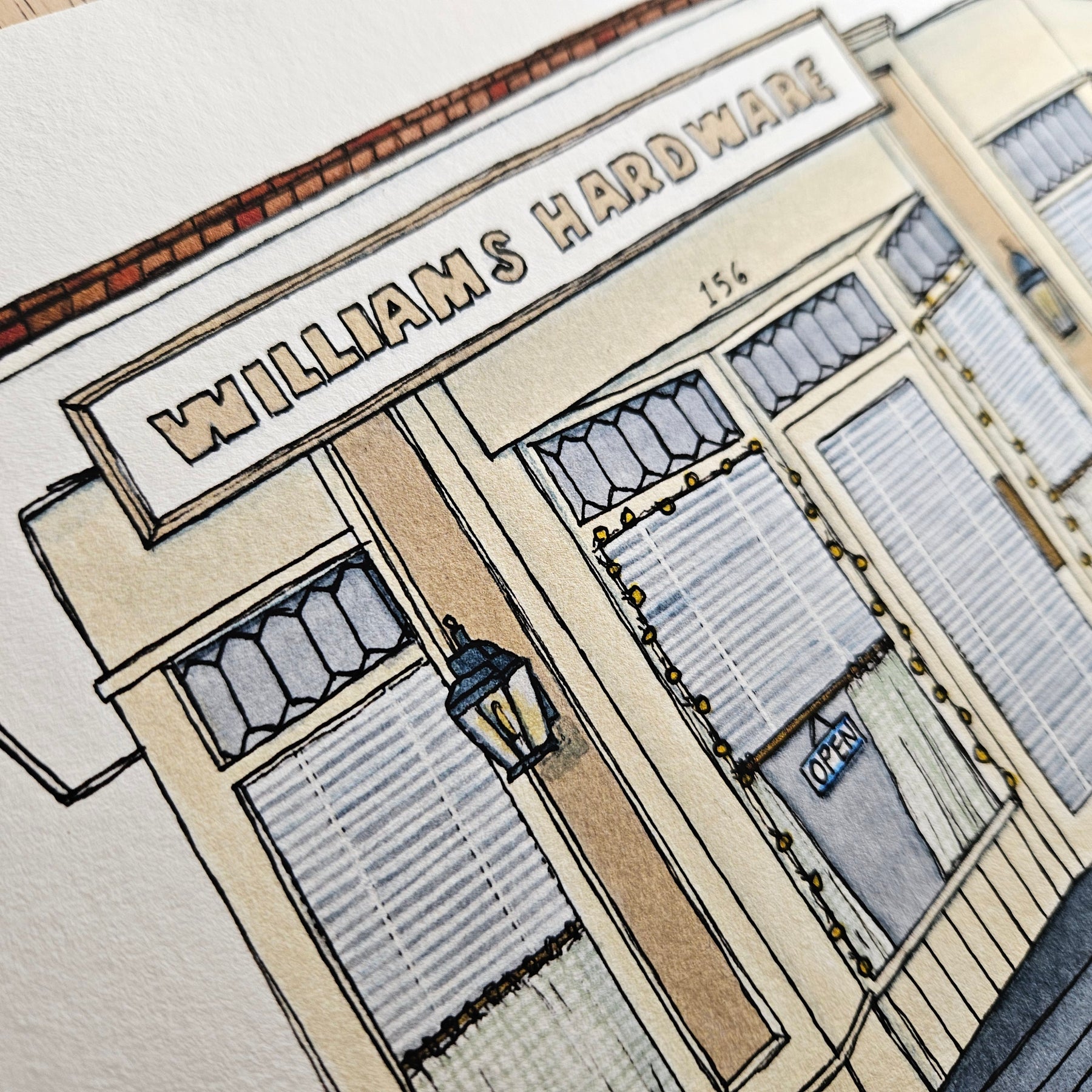 Watercolour Art Print - 'Luke's Diner'