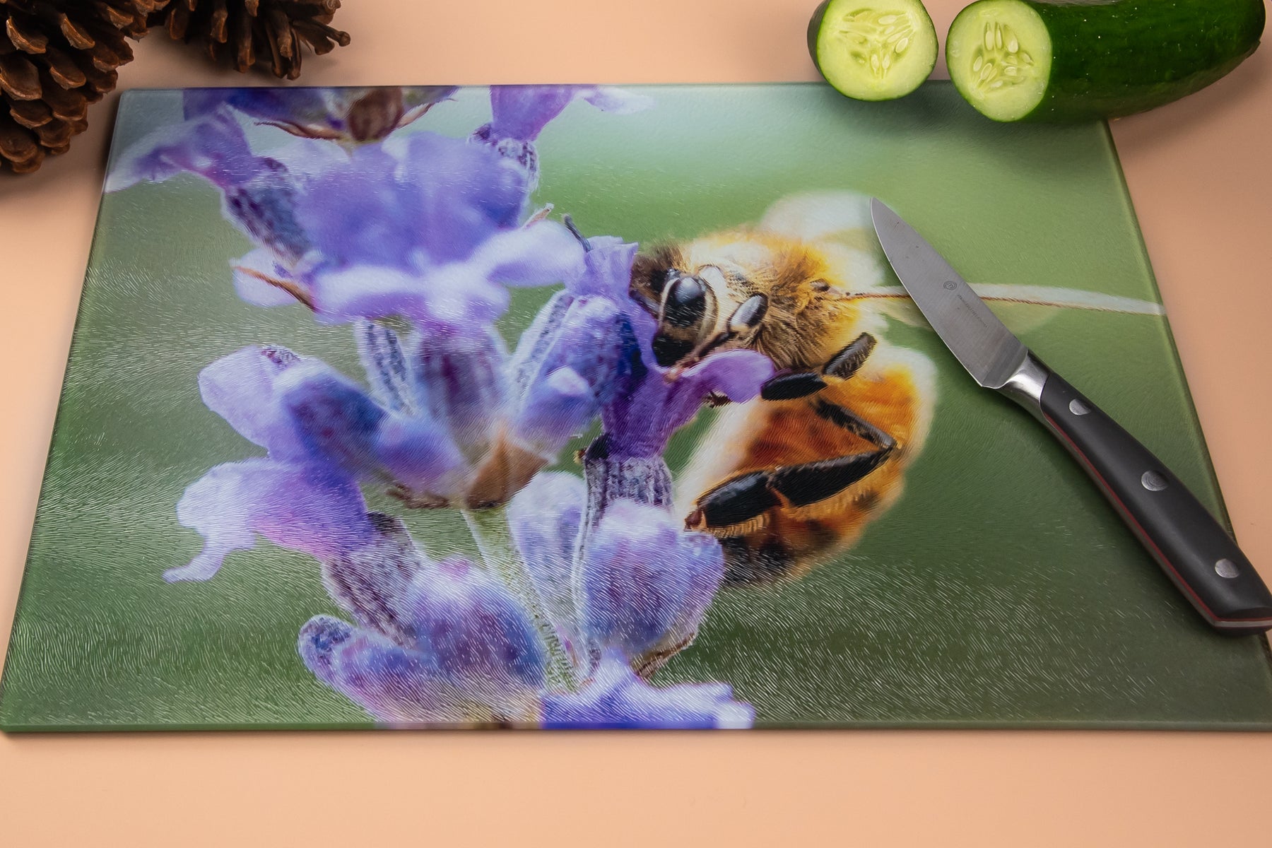 Tempered Glass Chopping Boards - Bees and Lavender