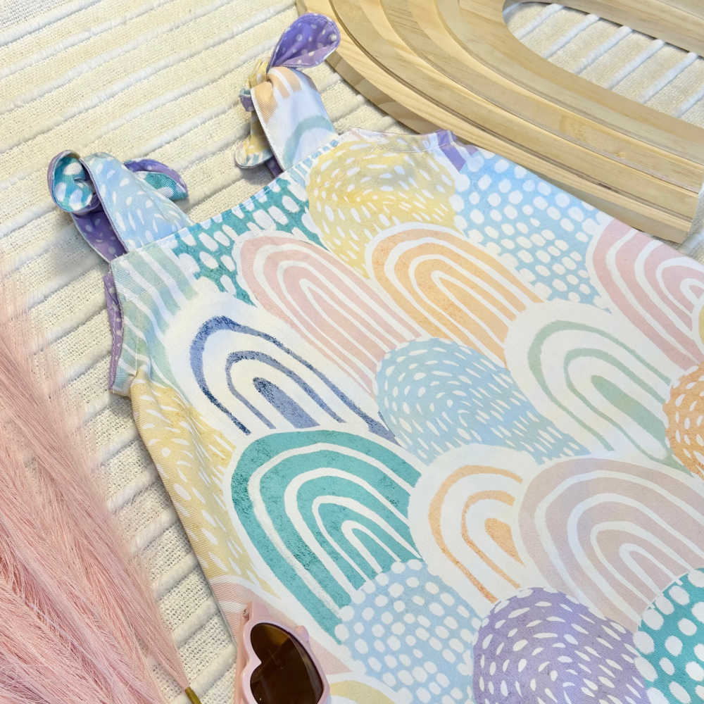 Girls Size 2 Rainbow Dress - Pastels