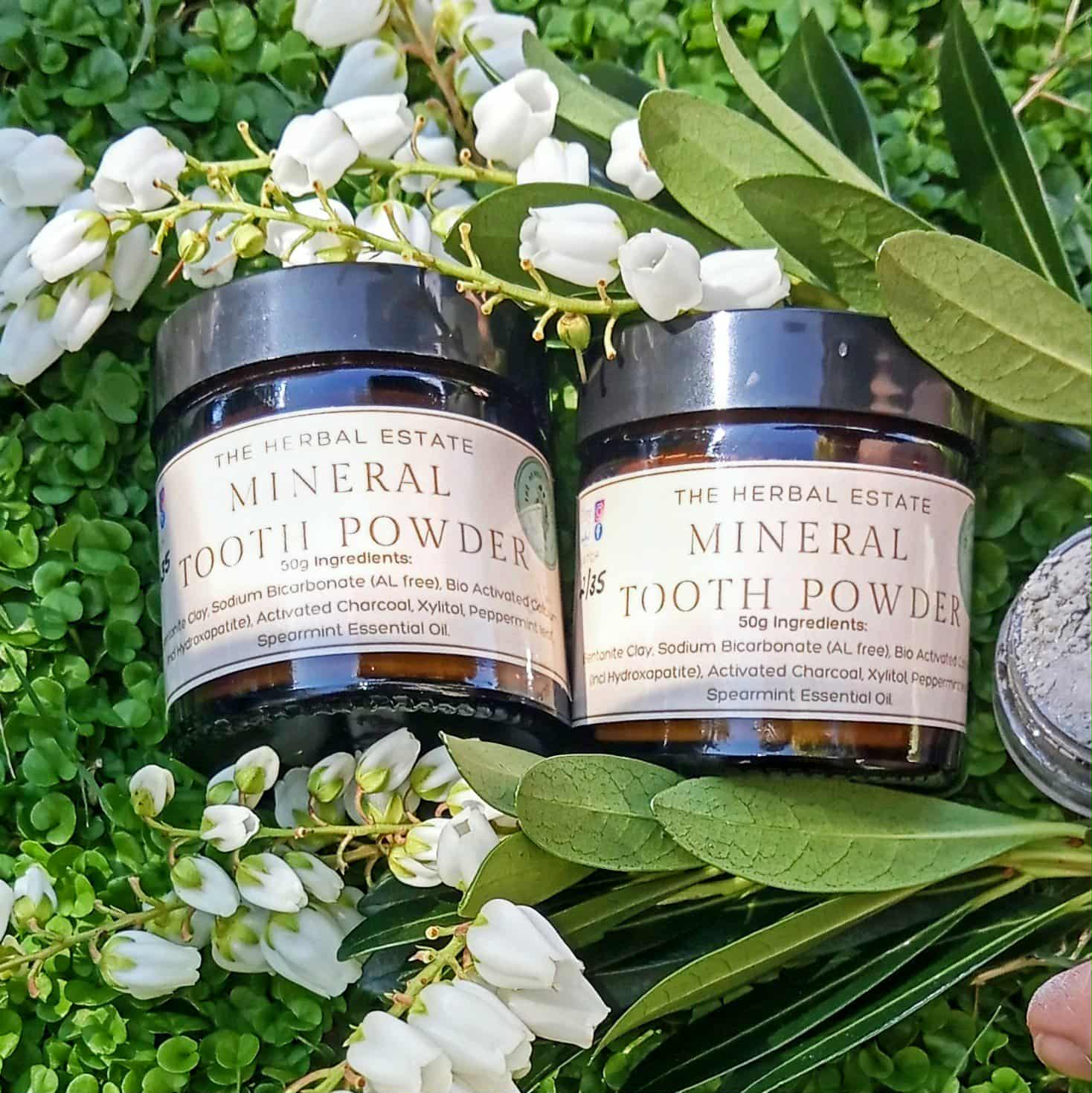 Mineral Tooth Powder. Fluoride free. Formulated with Hydroxyapatite and natural minerals. 50g or 100g.