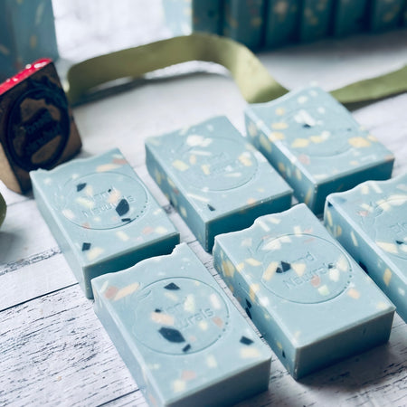 Handcrafted Natural Soap | Terrazzo Blue