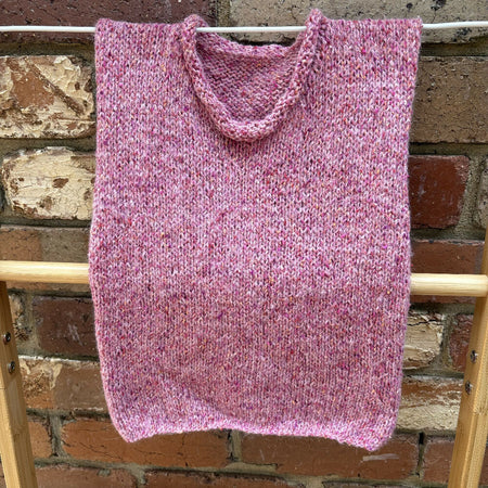 Pink Roll Neck Vest - size 12 months