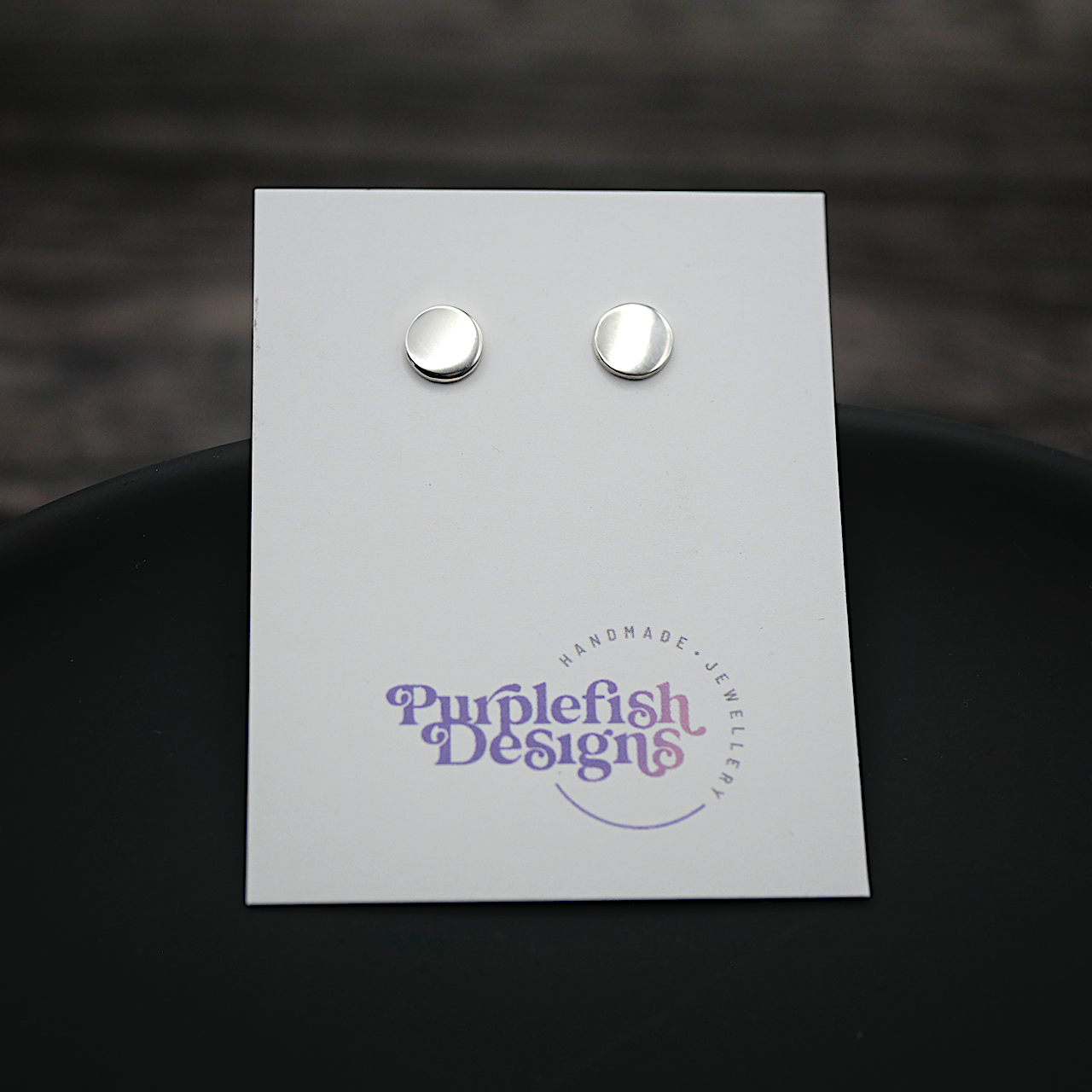 Silver Dot Studs - Handmade Sterling Silver Round Stud Earrings