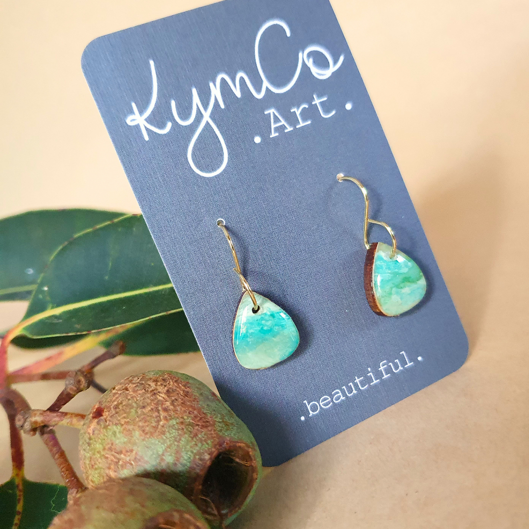 The Sunburnt Country Collection | Resin art jewellery | Pendants, studs and small dangle earrings