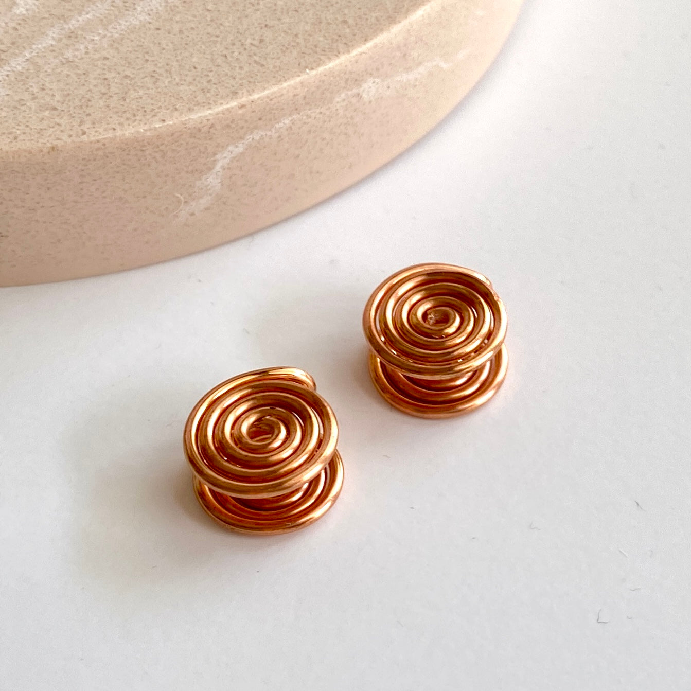 Spiral ear cuff | gold silver copper rose titanium & more | Clip on Compression | 3 sizes